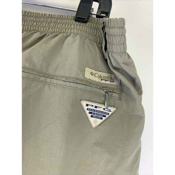 Columbia PFG Omni Shade Nylon Cargo Pants Drawstring Zip Off Leg Shorts Mens XXL - Picture 7 of 13